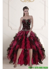 Best Multi Color Dresses for Quince with Ruffles and Beading