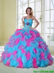 Best Strapless Detachable Quinceanera Dress with Appliques and Ruffles