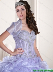 Best Sweetheart Quinceanera Dress with Beading and Ruffles for 2015