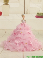 Classical Zebra Printed Strapless Quinceanera Dress with Pick Ups and Embroidery