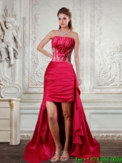 Detachable and Classical Appliques and Pick Ups Quinceanera Dress in Red