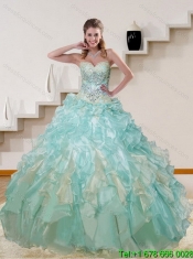 The Super Hot 2015 Multi Color Quinceanera Dresses with Appliques and Ruffles