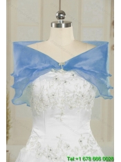 2015 Cheap Teal Off The Shoulder Sweet 15 Dress with Embroidery and Pick Ups