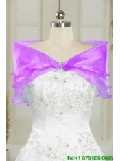 2015 Classical Fuchsia Quince Dress with Beading and Ruffled Layers
