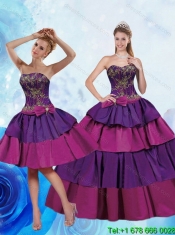 2015 Classical Sweetheart Multi Color Quinceanera Dresses with Bowknot