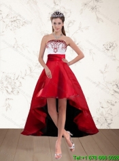2015 Elegant Strapless Quinceanera Dress with Embroidery