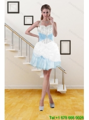 2015 Multi Color Halter Top Cheap Quince Dresses with Pick Ups and Beading