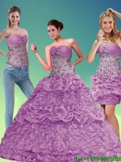 2015 Perfect Lilac Sweetheart 2015 Quinceanera Dresses with Beading and Pick Ups