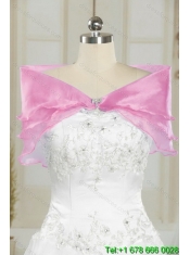 2015 Perfect Pink Dresses for Quinceanera with Beading and Ruffles