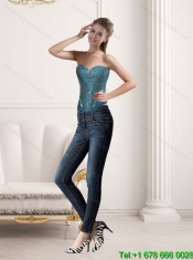 2015 Perfect Teal and Brown Sweetheart Sweet 15 Dress with Beading and Ruffled Layers
