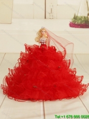 Beaded Strapless Ball Gown Cheap 2015 Quinceanera Dress in Red and Black