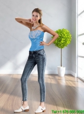 Cheap 2015 Romantic Baby Blue Quinceanera Dresses with Beading and Pick Ups
