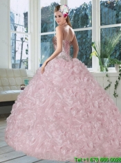Cheap Beautiful Baby Pink Sweetheart Quinceanera Dresses with Beading and Ruffles