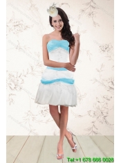 Cheap Elegant Strapless Ball Gown Quinceanera Dress with Appliques for 2015