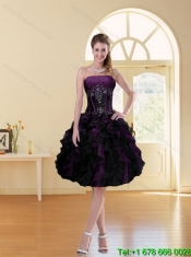 Cheap Exclusive Multi Color Strapless Quinceanera Dresses with Beading and Ruffles