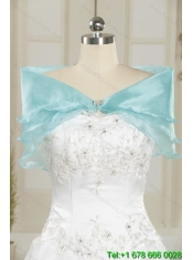 Classical 2015 Light Blue Quinceanera Dresses with Beading and Ruffled Layers