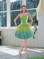 Elegant Multi Color Quinceanera Dresses with Appliques and Ruffles