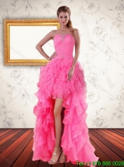 Elegant Strapless Floor Length Quinceanera Dress with Beading and Ruffles