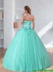 Perfect Appliques and Beading Sweetheart 2015 Dress for 15th Birthday Quince