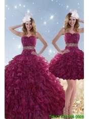 Perfect Beading and Ruffles Quinceanera Dresses with Floor Length