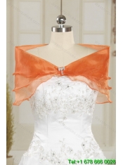 Perfect Orange Red Quinceanera Dresses with Appliques and Ruffles for 2015