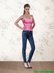 Perfect Strapless Appliques and Pick Ups Purple Quince Dress for 2015