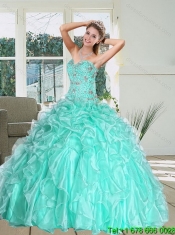Romantic Sweetheart Cheap Quinceanera Dress with Appliques and Ruffles