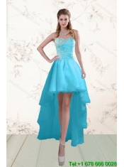 2015 Beautiful Appliques Quince Dresses with Beading and Ruffles