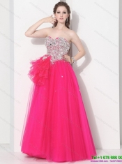 2015 Wholesale Hot Pink Sweet Sixteen Dresses with Rhinestones
