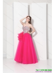 2015 Wholesale Hot Pink Sweet Sixteen Dresses with Rhinestones