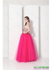2015 Wholesale Hot Pink Sweet Sixteen Dresses with Rhinestones