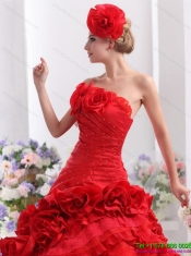 2015 Wholesale Strapless Dresses for a Quinceanera with Hand Made Flowers
