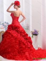 2015 Wholesale Strapless Dresses for a Quinceanera with Hand Made Flowers
