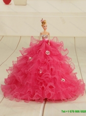Best Coral Red Strapless Sweet 16 Dress with Ruching and Appliques