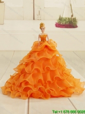 2015 Detachable and Custom Made Yellow Strapless Quinceanera Dress with Beading and Ruffles