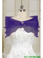 2015 Gorgeous Purple Quinceanera Dresses with Appliques and Pick Ups