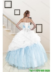 2015 New Styles Multi Color Dresses for Quince with Pick Ups and Beading