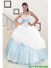 2015 New Styles Multi Color Dresses for Quince with Pick Ups and Beading