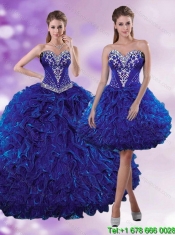 2015 Pretty Royal Blue Quinceanera Dresses with Beading and Ruffles 2015 Pretty Royal Blue Quinceanera Dresses with Beading and Ruffles