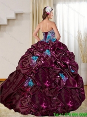 2015 Wonderful Multi Color Quinceanera Dresses with Pick Ups and Appliques