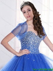 Custom Made Royal Blue 2015 Quinceanera Dress with Sweetheart