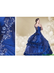Luxurious Spaghetti Straps Royal Blue 2015 Quinceanera Dress with Appliques