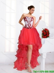 Multi Color Strapless Quinceanera Dress with Embroidery for 2015