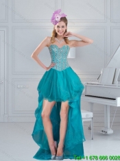 New Styles Sweetheart Beaded 2015 Quinceanera Dresses in Turquoise