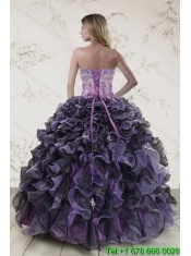 Pretty 2015 Sweet 16 Dresses with Appliques and Ruffles