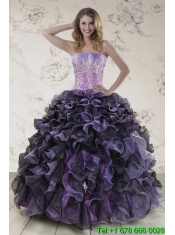 Pretty 2015 Sweet 16 Dresses with Appliques and Ruffles