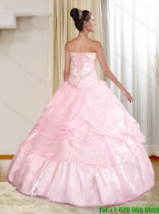 Pretty 2015 Sweetheart Dark Green Quinceanera Dresses with Beading and Appliques