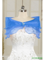 2015 Detachable Column Sweetheart Sequins Prom Dress in Baby Blue