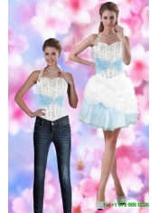 Detachable 2015 Halter Top Prom Dress with Beading and Pick Ups