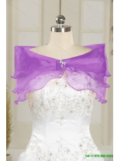 Detachable High Low Strapless 2015 Prom Dresses with Ruffles and Embroidery